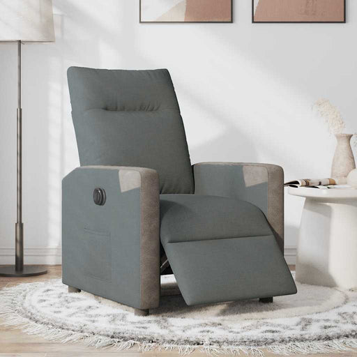 Fotoliu rabatabil electric, gri închis, material textil - WALTI WALTI