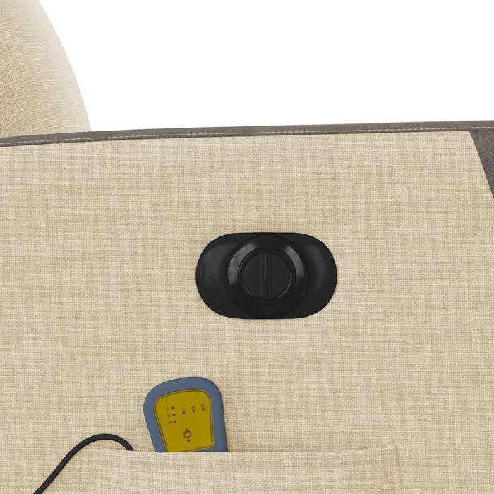 Fotoliu electric de masaj rabatabil, crem, textil - WALTI WALTI
