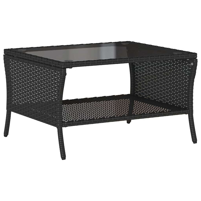 Set mobilier de grădină cu perne, 6 piese, negru, poliratan - WALTI WALTI