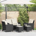 Set mobilier de grădină cu perne, 6 piese, negru, poliratan - WALTI WALTI