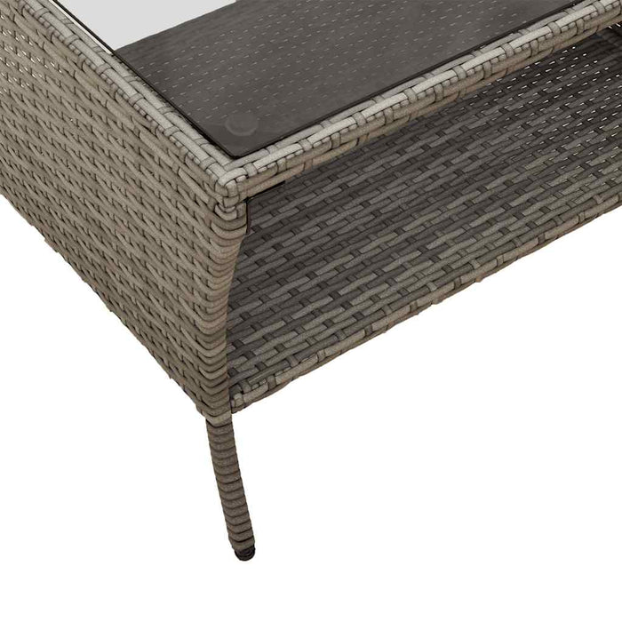 Set mobilier grădină cu perne, 6 piese, gri, poliratan - WALTI WALTI