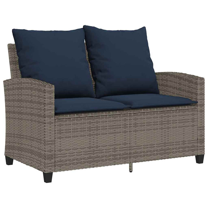 Set mobilier grădină cu perne, 6 piese, gri, poliratan - WALTI WALTI
