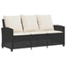 Set mobilier de grădină cu perne, 6 piese, negru, poliratan - WALTI WALTI