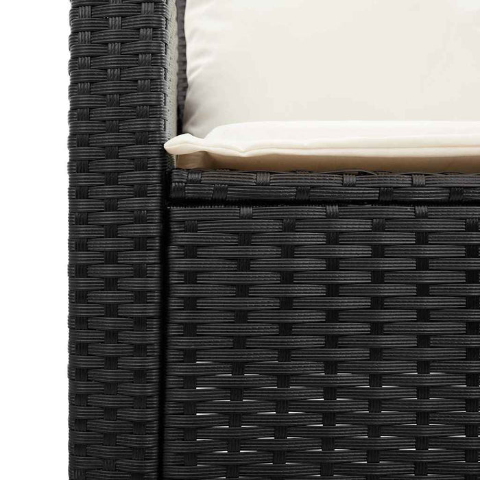 Set mobilier de grădină cu perne, 6 piese, negru, poliratan - WALTI WALTI