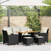 Set mobilier de grădină cu perne, 6 piese, negru, poliratan - WALTI WALTI