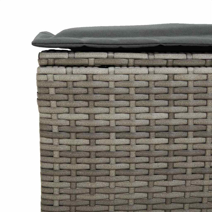 Set mobilier grădină cu perne, 6 piese, gri, poliratan - WALTI WALTI