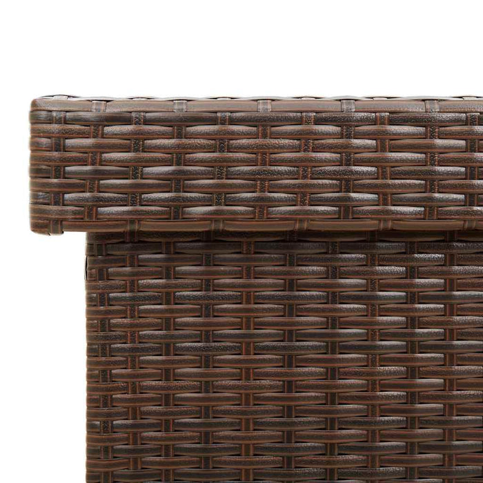 Ladă depozitare de grădină cu roți, maro 110x55x73 cm poliratan - WALTI WALTI