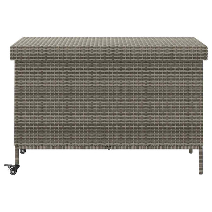 Ladă depozitare de grădină cu roți, gri 110x55x73 cm poliratan - WALTI WALTI