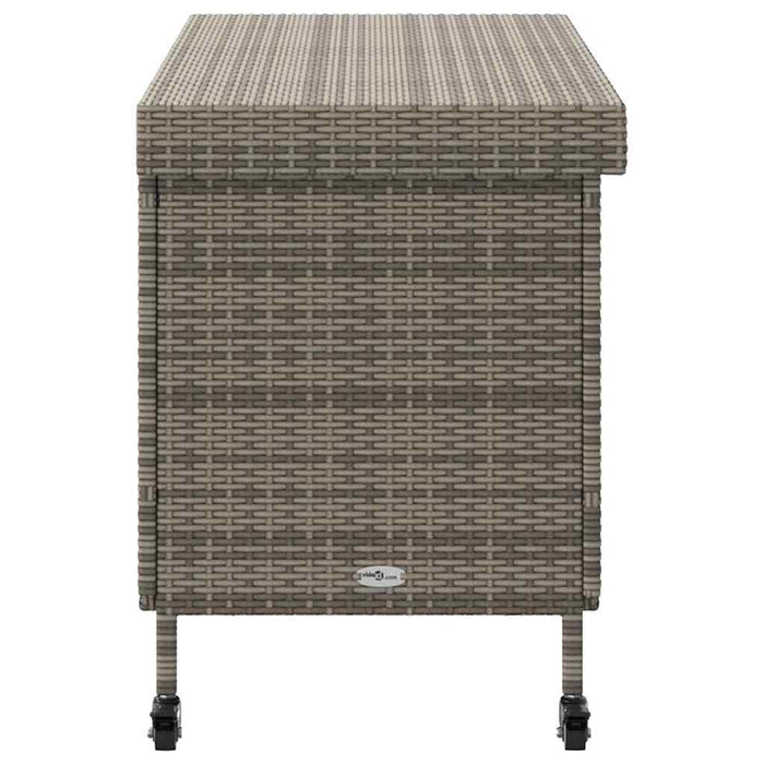 Ladă depozitare de grădină cu roți, gri 110x55x73 cm poliratan - WALTI WALTI