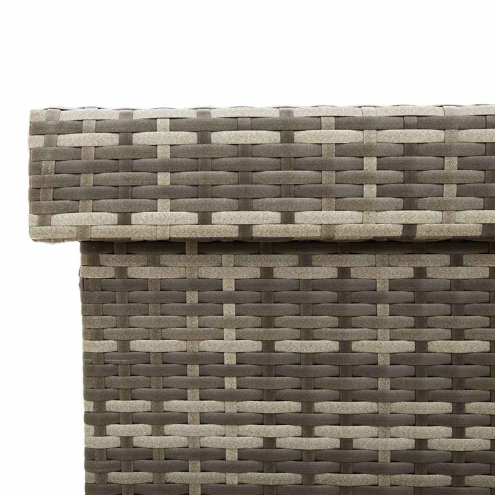 Ladă depozitare de grădină cu roți, gri 110x55x73 cm poliratan - WALTI WALTI