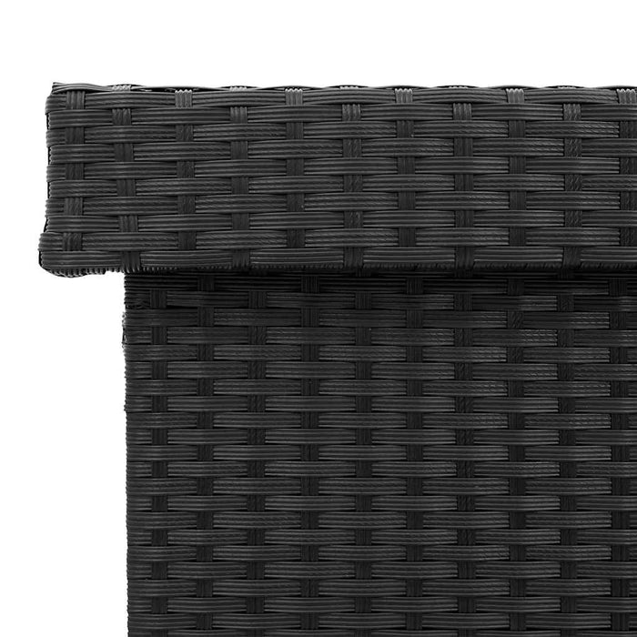 Ladă depozitare de grădină cu roți negru 160x55x75 cm poliratan - WALTI WALTI