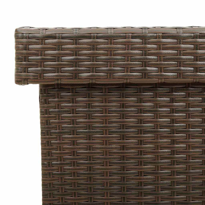 Ladă depozitare de grădină cu roți, maro 160x55x75 cm poliratan - WALTI WALTI