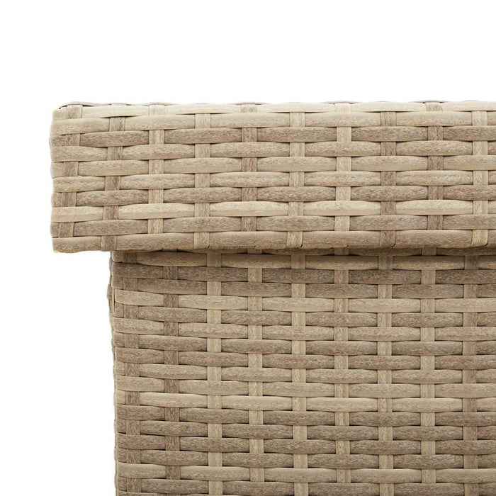 Cutie de depozitare grădină cu roți Bej 160x55x75 cm Poly Ratan - WALTI WALTI