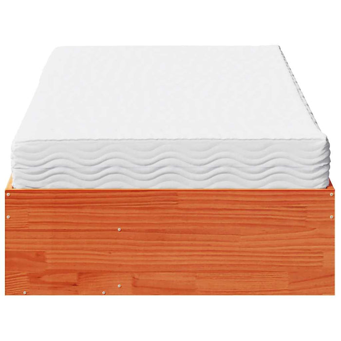 Pat de zi cu saltea ceară maro 100x200 cm lemn masiv de pin - WALTI WALTI