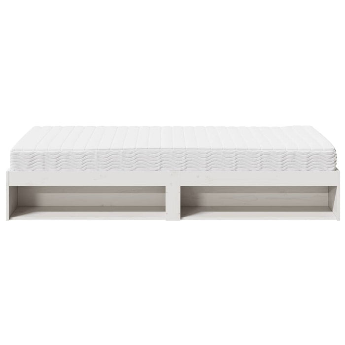 Pat de zi cu saltea, alb, 90x200 cm, lemn masiv pin - WALTI WALTI