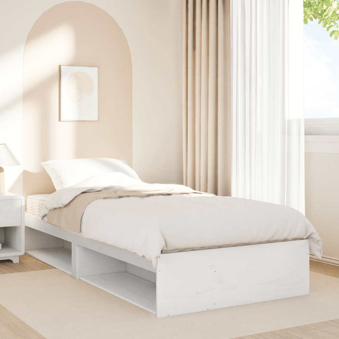 Pat de zi cu saltea, alb, 80x200 cm, lemn masiv pin - WALTI WALTI