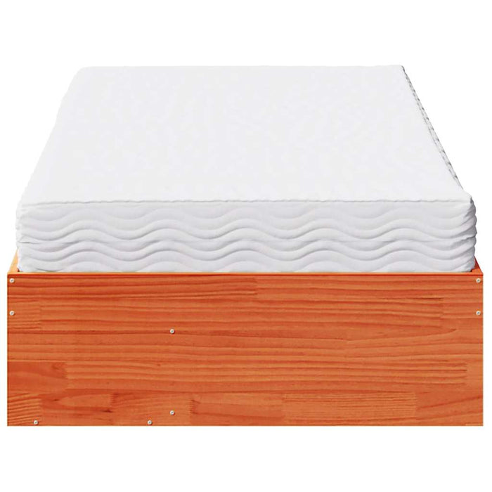 Pat de zi cu saltea, maro ceruit, 80x200 cm, lemn masiv pin - WALTI WALTI