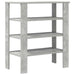 Pantofar, gri beton, 61x32x70 cm, lemn prelucrat - WALTI WALTI