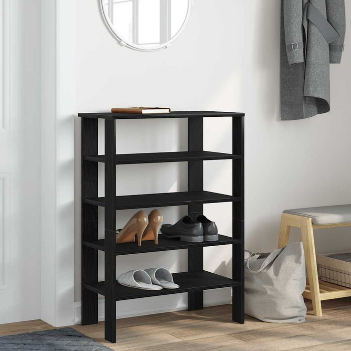 Suport pentru pantofi negru 61x32x87,5 cm Lemn prelucrat - WALTI WALTI