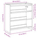 Pantofar, stejar fumuriu, 60x25x62 cm, lemn prelucrat - WALTI WALTI