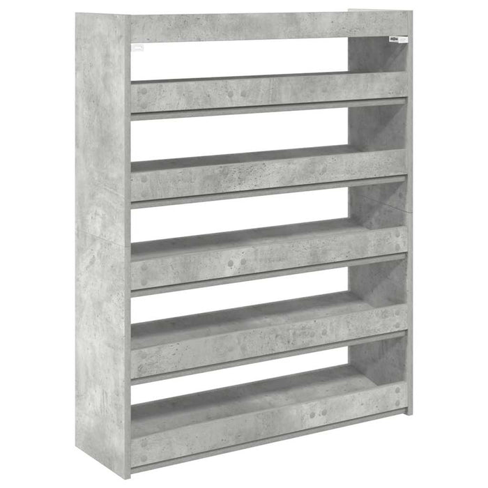 Pantofar, gri beton, 80x25x100 cm, lemn prelucrat - WALTI WALTI