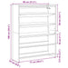 Pantofar, gri beton, 80x25x100 cm, lemn prelucrat - WALTI WALTI