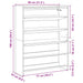 Pantofar, gri sonoma, 80x25x100 cm, lemn compozit - WALTI WALTI