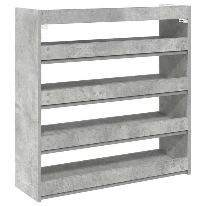 Pantofar, gri beton, 80x25x81 cm, lemn prelucrat - WALTI WALTI