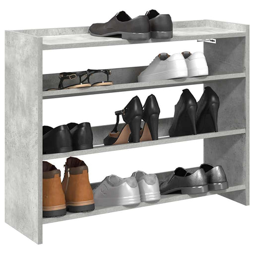 Pantofar, gri beton, 80x25x62 cm, lemn prelucrat - WALTI WALTI