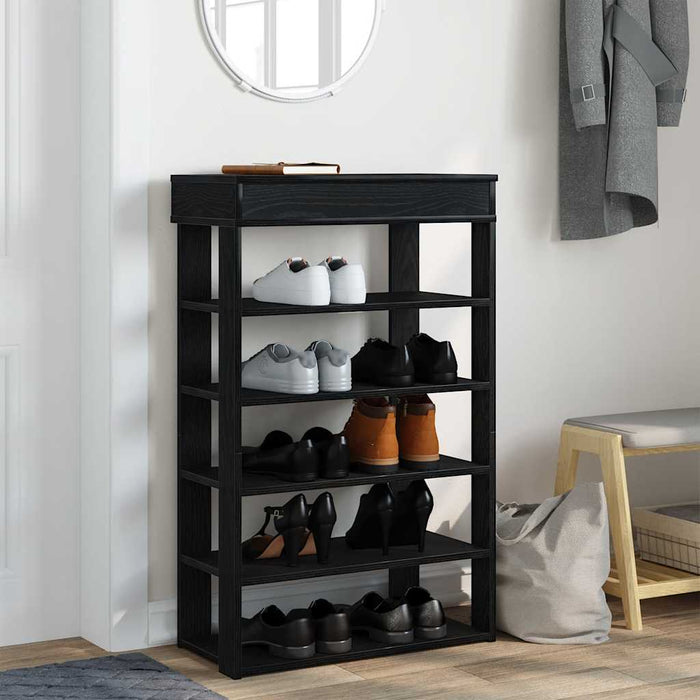 Suport pantofi, negru, 60x30x98 cm, lemn prelucrat - WALTI WALTI