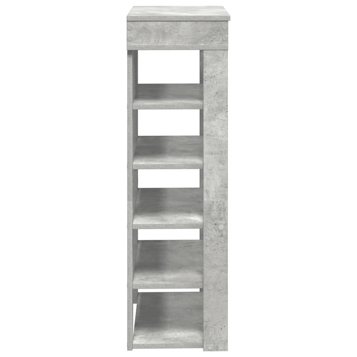 Pantofar, gri beton, 60x30x98 cm, lemn prelucrat - WALTI WALTI