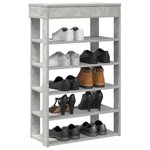 Pantofar, gri beton, 60x30x98 cm, lemn prelucrat - WALTI WALTI