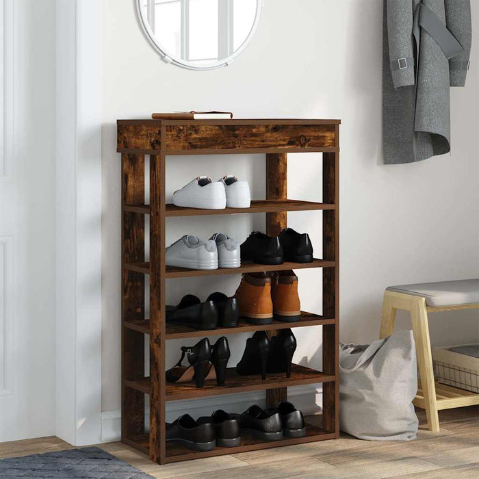 Pantofar, stejar fumuriu, 60x30x98 cm, lemn prelucrat - WALTI WALTI