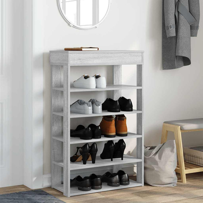 Pantofar, gri sonoma, 60x30x98 cm, lemn prelucrat - WALTI WALTI