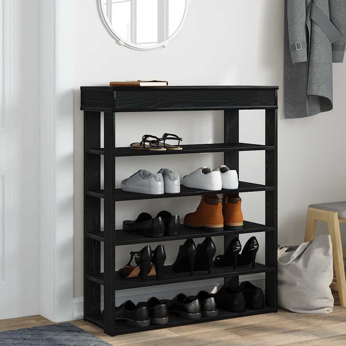 Suport pantofi, negru, 80x30x98 cm, lemn prelucrat - WALTI WALTI