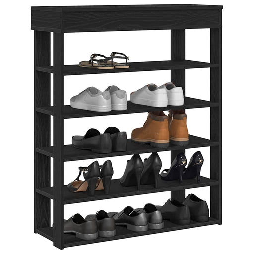 Suport pantofi, negru, 80x30x98 cm, lemn prelucrat - WALTI WALTI