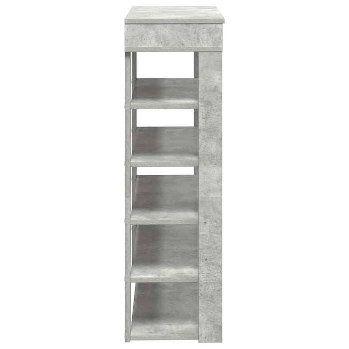 Pantofar, gri beton, 80x30x98 cm, lemn prelucrat - WALTI WALTI