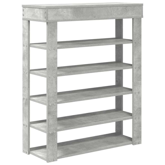 Pantofar, gri beton, 80x30x98 cm, lemn prelucrat - WALTI WALTI