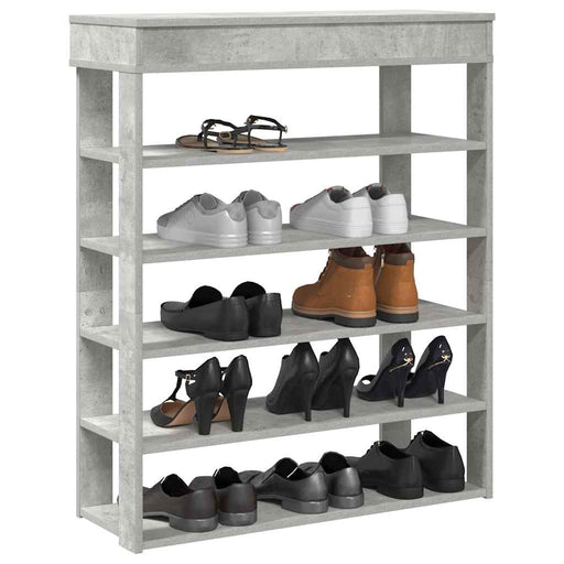 Pantofar, gri beton, 80x30x98 cm, lemn prelucrat - WALTI WALTI