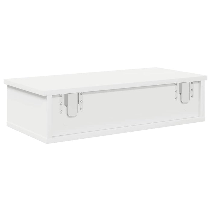 Raft de perete cu sertare, alb, 60x28x15 cm, lemn prelucrat WALTI