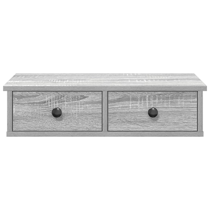 Raft de perete cu sertare Gri Sonoma 60x28x15 cm Lemn prelucrat WALTI
