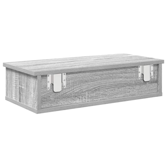 Raft de perete cu sertare Gri Sonoma 60x28x15 cm Lemn prelucrat WALTI