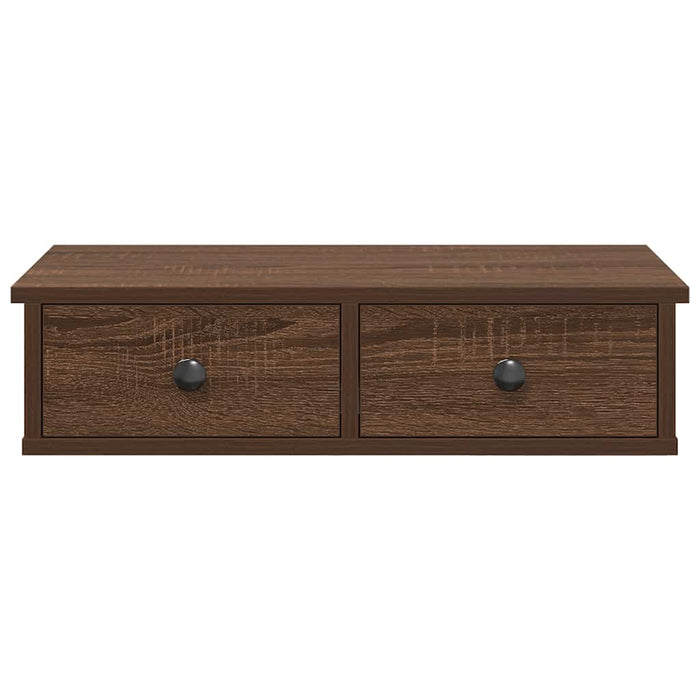 Raft de perete cu sertare Stejar maro 60x28x15cm lemn prelucrat WALTI