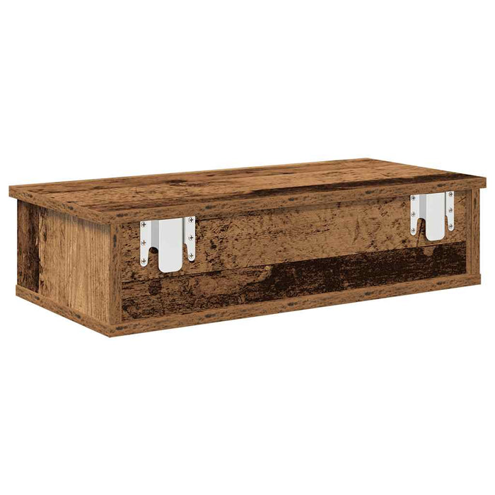 Raft de perete cu sertare Lemn vechi 60x28x15 cm Lemn prelucrat WALTI