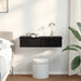 Raft de perete cu sertare negru 80x31x17 cm lemn prelucrat - WALTI WALTI