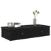Raft de perete cu sertare negru 80x31x17 cm lemn prelucrat - WALTI WALTI