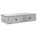Raft de perete cu sertare Gri beton 80x31x17 cm Lemn prelucrat - WALTI WALTI