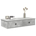 Raft de perete cu sertare Gri beton 80x31x17 cm Lemn prelucrat - WALTI WALTI