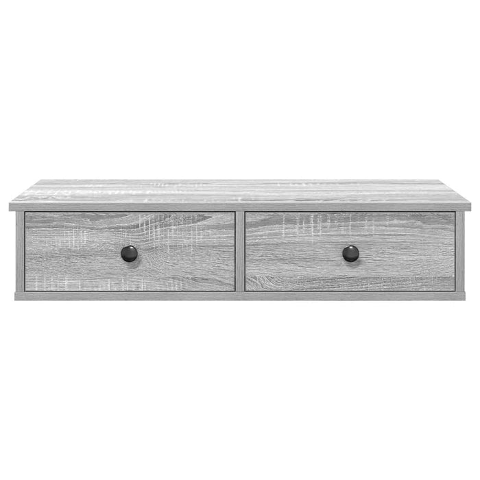 Raft de perete cu sertare Gri Sonoma 80x31x17 cm Lemn prelucrat - WALTI WALTI