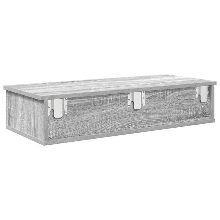 Raft de perete cu sertare Gri Sonoma 80x31x17 cm Lemn prelucrat - WALTI WALTI
